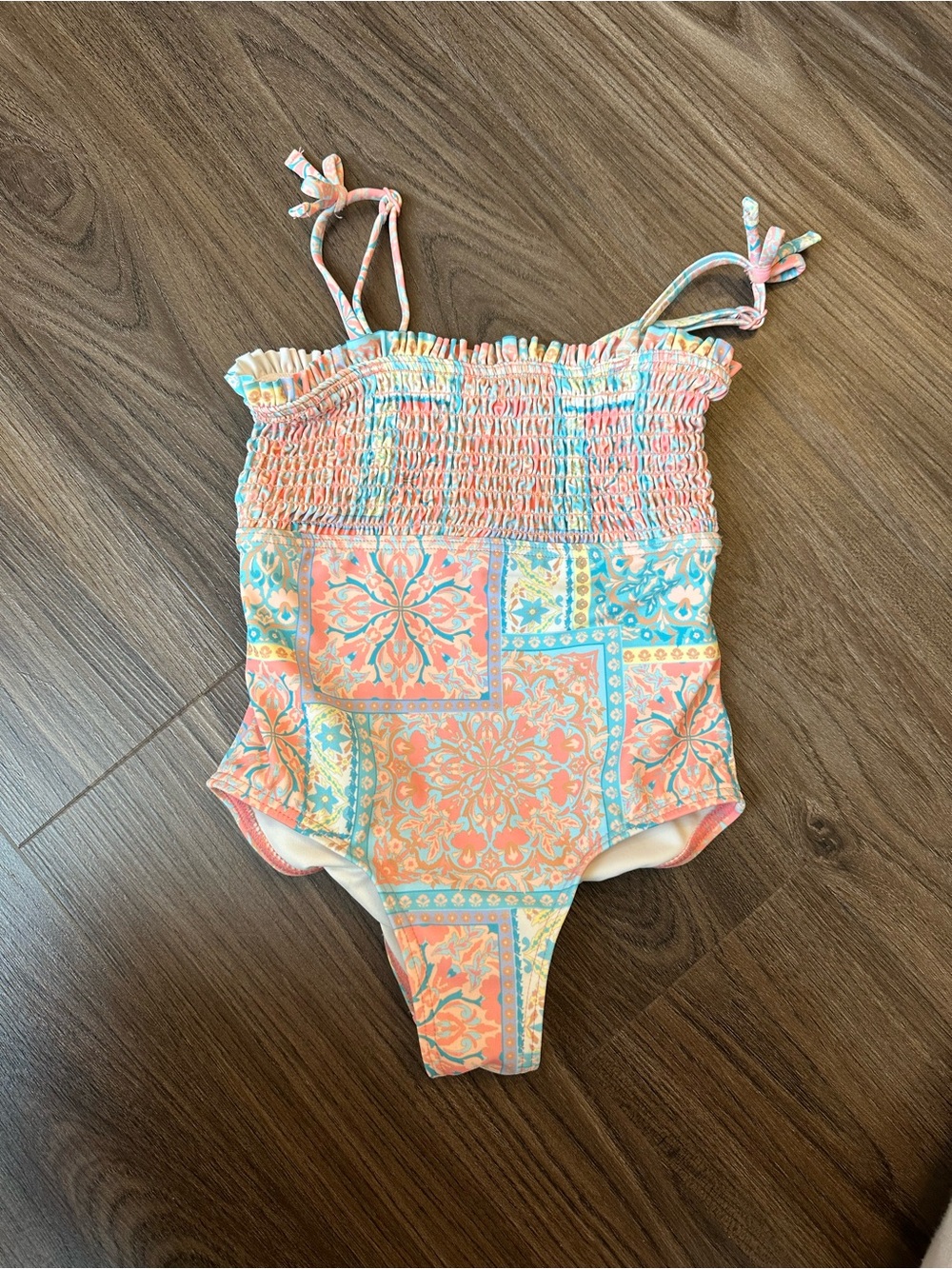 Billabong Toddler Smocked One-Piece Swimsuit Size 6